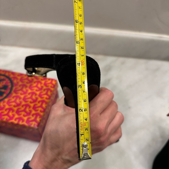 Tory Burch Black Suede Heels - Picture 2 of 8